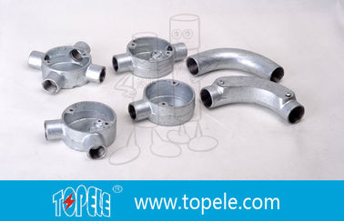태핑 홀으로 20MM 3 / 4 ", 1"BS4568 GI 철 엘보 가단성 철 원형 전기 배선함
