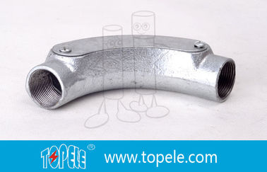 태핑 홀으로 20MM 3 / 4 ", 1"BS4568 GI 철 엘보 가단성 철 원형 전기 배선함