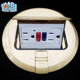 정면 패널 구리 / 원형 알루미늄 합금 POP-up 타입 바닥 소켓 GFCI 용기 OEM