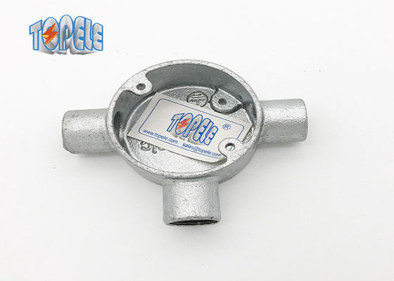 20mm 25mm 32mm BS4568 유도 원형 상자 3 티 웨이 유연 철 상자