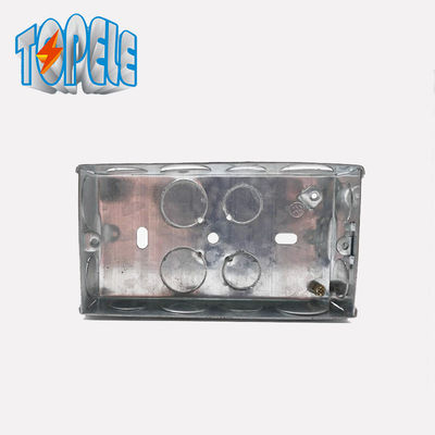 0.6mm Bs4662 2 갱 25mm 금속 플러시 박스 강철